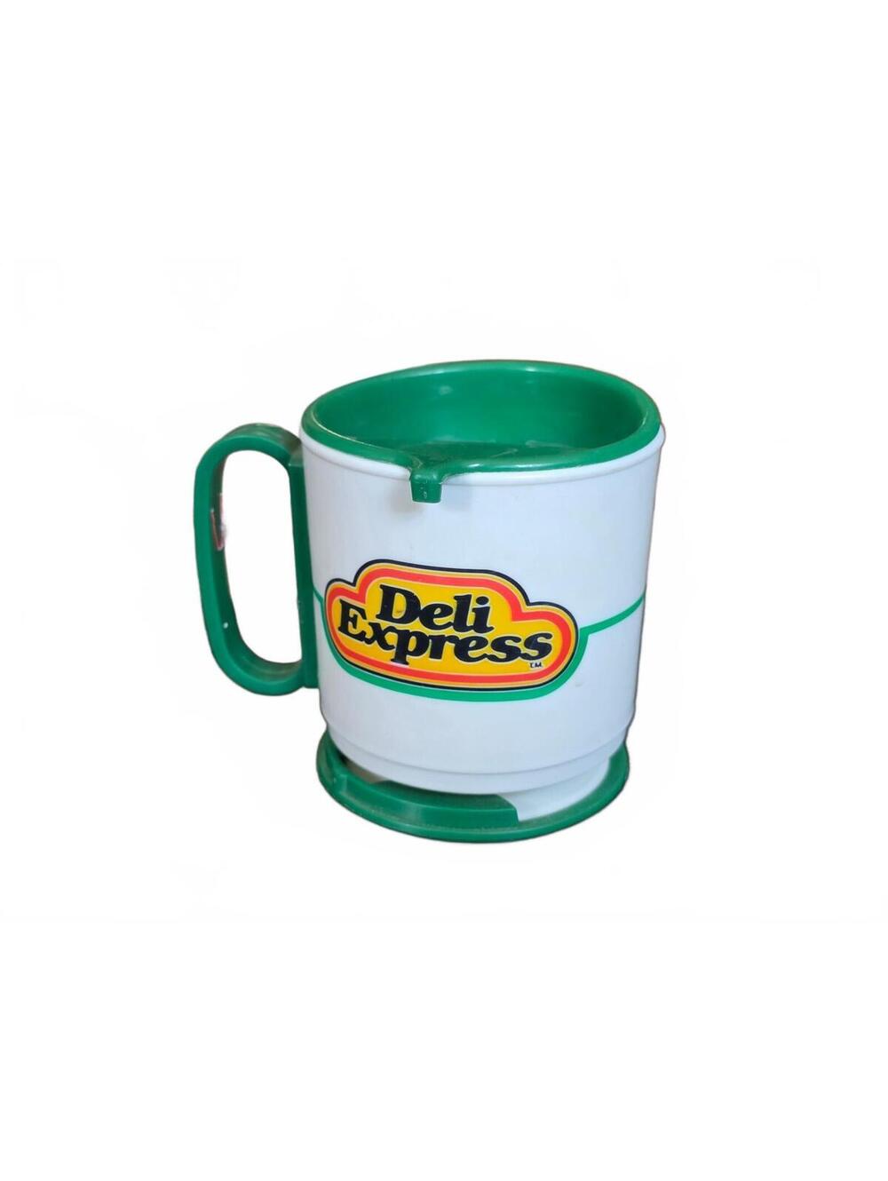 Vintage 1980's Deli Express Plastic Dashboard Travel Mug  NOS